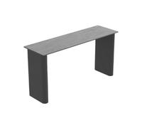Kx9Lb8d Mesa Alta Home Rock Slab Bar Table with Metal Legs Commercial Balcony Long Narrow Pub Height(Grey)
