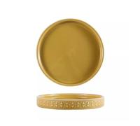 Kx9Lb8d platillo para Plantas Palet de Escultura Retro Lujo Ligero for Plantas, Ideal for jardinería doméstica, for macetas, platillos y bandejas Goteo platillo para Maceta(Yellow,Medio)