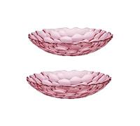 Kx9Lb8d plato de frutas Plato de fruta, plato decorativo, redondo for el hogar, cocina, hotel, restaurante, aperitivos, caramelo, juego 2 frutero(Pink)