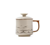 Kx9Lb8d taza Taza de cerámica con tapa, capacidad 11.5 oz, elegante juego 1 taza café for uso doméstico o for preparar té for personas mayores marcar copa