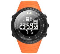 KXAITO Men's Watches Sports Outdoor Waterproof Military Watch Date Multi Function Tactics LED Alarm Stopwatch, anaranjado (Orange Band), Large, tira