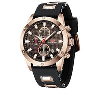 KXAITO Reloj Analógico para Hombres de Cuarzo japonés con Correa en Silicona 0089G