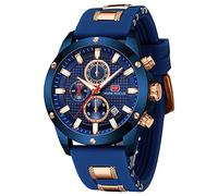 KXAITO Reloj Analógico para Hombres de Cuarzo japonés con Correa en Silicona 0089G