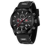 KXAITO Reloj Analógico para Hombres de Cuarzo japonés con Correa en Silicona 0089G