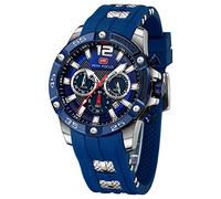 KXAITO Reloj Analógico para Hombres de Cuarzo japonés con Correa en Silicona 0349G