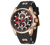 KXAITO Reloj Analógico para Hombres de Cuarzo japonés con Correa en Silicona 0350G 01