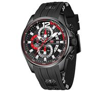 KXAITO Reloj Analógico para Hombres de Cuarzo japonés con Correa en Silicona 0350G