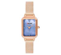 KXAITO Reloj de mujer con esfera verde malaquita, caja cuadrada, correa de cuero, resistente al agua, 3 ATM, regalo para Navidad, día de San Valentín, día de la madre, aniversario, cumpleaños, Malla