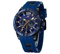 KXAITO Reloj de Pulsera para Hombre, Estilo Militar, Deportivo, Resistente al Agua, con Correa de Piel de Silicona Luminosa, Informal, analógico, de Cuarzo, para Negocios, Negocios, Reloj de Pulsera,
