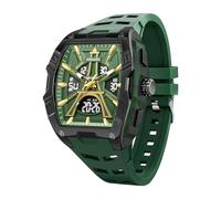 KXAITO Reloj deportivo para hombre, clásico, resistente al agua hasta 50 m, pantalla dual (analógico y digital), luz nocturna LED, cronómetro, alarma, 6 opciones de color de regalo, Verde, Large