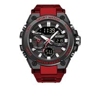 KXAITO Reloj Deportivo para Hombre, Resistente al Agua, Militar, con Fecha, multifunción, táctica, LED, Alarma, cronómetro, 27_ Rojo, L, Classic