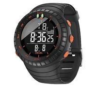 KXAITO Reloj Deportivo para Hombre, Resistente al Agua, Militar, Fecha, multifunción, táctica, LED, Alarma, cronómetro, para Hombre 6256, Botón Naranja, L, Militar