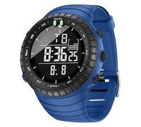 KXAITO Reloj deportivo para hombre, resistente al agua, militar, fecha, multifunción, táctica, LED, alarma, cronómetro, para hombre 6256, azul oscuro, Large, Militar