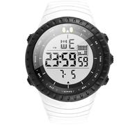 KXAITO Reloj Deportivo para Hombre, Resistente al Agua, Militar, Fecha, multifunción, táctica, LED, Alarma, cronómetro, para Hombre 6256, Esfera Blanca con Correa Blanca, L, Militar