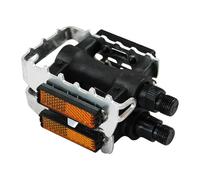 KXAOXGRC Bicicleta Ciclismo Pedales de Bicicleta, Pedales de Bicicleta con reflectores, Color Negro, 11x7cm, aleación Aluminio 9/16 Pulgadas, Paquete 1 par BMX MTB