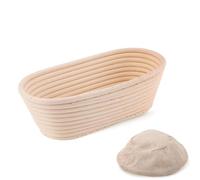 KXAOXGRC Cesta de prueba de pan, Cestas a prueba de pan ratán varios tamaños(Oval 28X14X8cm)