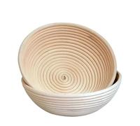 KXAOXGRC Cesta de prueba de pan, Cestas for fermentar pan de masa fermentada Color madera Varios tamaños Ratán 2 piezas(18x9cm)