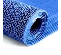 KXAOXGRC Esterilla de PVC para Drenaje, Esterilla de Drenaje PVC Gris, Paquete 12, Varios tamaños, 4,5 mm/5 mm Grosor, Forma S, Hueca, Corte Libre(Blue,90x500x0.45cm)