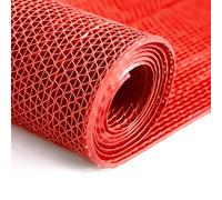 KXAOXGRC Esterilla de PVC para Drenaje, Esterilla de Drenaje PVC Gris, Paquete 12, Varios tamaños, 4,5 mm/5 mm Grosor, Forma S, Hueca, Corte Libre(Red,90x200x0.45cm)