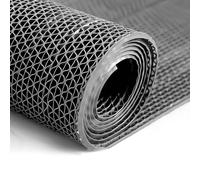 KXAOXGRC Esterilla de PVC para Drenaje, Esterilla de Drenaje PVC Gris, Paquete 12, Varios tamaños, 4,5 mm/5 mm Grosor, Forma S, Hueca, Corte Libre(Grey,120x300x0.45cm)