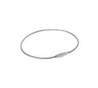 KXAOXGRC Llavero de alambre ,Cable llavero de acero inoxida 1 Uds 10/15/20/25/30cm de longitud Cable llavero cadena etiqueta de equipaje al aire libre cuerda de lazo(20cm)