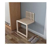 KXAOXGRC Taburete Plegable montado en la Pared, Wall-Mounted Folding Bench Solid Wood 150kg Capacity Multicolor 38x35x4cm