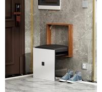 KXAOXGRC Taburete Plegable montado en la Pared, Wall Mounted Folding Stool Bench For Shower Bathroom Multicolor(Teak)