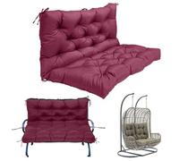 KXCVBNKLJ Cojín para Silla Hamaca Tipo Huevo, Tamaños múltiples Multicolores del Amortiguador de la Silla Hamaca oscilación Huevo ejecución(Wine Red,40x40inch)