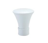 KXCVBNKLJ Extremos Decorativos para Barras de Cortina, Tapas de Extremo Barra Cortina Huecas Hierro Repuesto, Color Blanco y Negro, 22mm/28mm, Paquete 2(22mm B White)