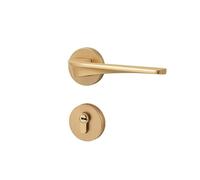 KXCVBNKLJ Manilla de puerta con cerradura para interiores American Bedroom Silent Door Lock, Golden Zinc Alloy, Split Door Handle, Multiple Sizes(Type A copper wire drawing)