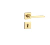 KXCVBNKLJ Manilla de puerta con cerradura para interiores Door Lock Handle Gate Latch For Bedroom Bathroom Wood Door Indoor(F style copper wire drawing)
