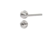 KXCVBNKLJ Manilla de puerta con cerradura para interiores Invisible Secret Door Lock Single Tongue Indoor Handle Zinc Alloy Multiple Sizes(Brushed Nickel A01 05)