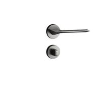 KXCVBNKLJ Manilla de puerta con cerradura para interiores Invisible Secret Door Lock Single Tongue Indoor Handle Zinc Alloy Multiple Sizes(Steel Gray A08 227)