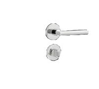 KXCVBNKLJ Manilla de puerta con cerradura para interiores Invisible Secret Door Lock Single Tongue Indoor Handle Zinc Alloy Multiple Sizes(Bright chrome A01 05)