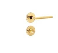 KXCVBNKLJ Manilla de puerta con cerradura para interiores Invisible Secret Door Lock Single Tongue Indoor Handle Zinc Alloy Multiple Sizes(PVDGoldenA01 05)