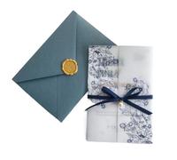 KXCVBNKLJ Tarjeta de boda personalizada, Invitaciones de boda multicolor 12,5 x 18, cm 50 unidades(Blue)