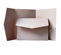 KXCVBNKLJ Tarjeta de boda personalizada, Invitaciones de boda, tarjetas plegables bolsillo, personalizadas, multicolor, 20 o 25 unidades(Pink,25pcs)