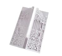 KXCVBNKLJ Tarjeta de boda personalizada, Paquete de 50 tarjetas invitación boda personalizadas cortadas a láser, multicolor, 12,4 x 18,1 cm(Lavender,Laser cut card)