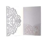 KXCVBNKLJ Tarjeta de boda personalizada, Wedding Invitation Cards Multicolor 50 pcs For Weddings Birthdays Parties(White)