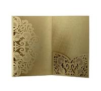 KXCVBNKLJ Tarjeta de boda personalizada, Wedding Invitation Cards Multicolor 50 pcs For Weddings Birthdays Parties(Gold)