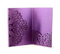 KXCVBNKLJ Tarjeta de boda personalizada, Wedding Invitation Cards Multicolor 50 pcs For Weddings Birthdays Parties(Purple)