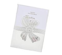 KXCVBNKLJ Tarjeta de boda personalizada, Wedding Invitations Engagement Birthday Baptism Lace Bow Laser Cut Multicolor 30/50 pcs(White,50 PCS)