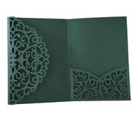 KXCVBNKLJ Tarjeta de boda personalizada, Wedding Invitations Laser Cut For Weddings Engagements Birthdays 13x18.2cm Multicolor 50 pcs(Deep green)