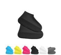 KXDEFE Anti-Slip Waterproof Shoe Covers, Affectionk Waterproof Shoe Covers, Waterproof Silicone Shoe Covers, Shoe Covers Reusable Waterproof. (M,1pairs-Black)