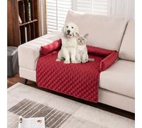 KXDEFE Pelzbarn Cooling Sofa Bed, Machine Washable Cooling Dog Bed, Fur Barn Cooling Mat, Keep Your Furry Baby Cooler and More Comfortable (Red,90cm*120cm)
