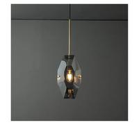 KXEcoLife Lámpara Colgante contemporánea de latón - Lámpara de araña LED de Cristal para iluminación Interior de Dormitorio, decoración Moderna