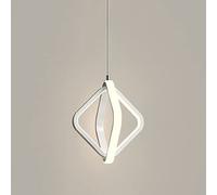 KXEcoLife Lámpara Colgante Cuadrada LED para Isla de Cocina, Mini lámpara de araña Colgante Moderna de 18 W para Mesa de Comedor, mesita de Noche, lámpara de Techo Colgante de un Solo cabez
