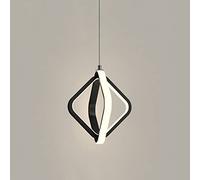 KXEcoLife Lámpara Colgante Cuadrada LED para Isla de Cocina, Mini lámpara de araña Colgante Moderna de 18 W para Mesa de Comedor, mesita de Noche, lámpara de Techo Colgante de un Solo cabez