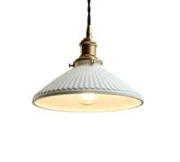 KXEcoLife Lámpara Colgante de Cobre con portalámparas Estilo Retro Chino, Casquillo E27, diámetro de 23 cm (9 Pulgadas), Ideal como lámpara de araña Decorativa para Sala de Estar, dormitori