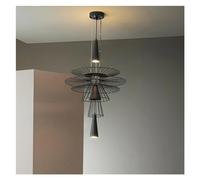 KXEcoLife Lámpara Colgante de Hierro Forjado con Foco de Malla Multicapa para Comedor y decoración artística, Compatible con LED.